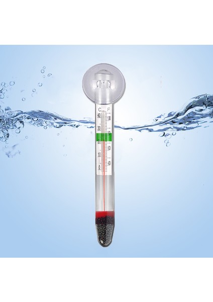 Gösteri Stili Olarak 11X1.1CM Cam Akvaryumlar Için Daldırılabilir Termometre, Su Sıcaklığı Ölçümü Için Aksesuarlar, Su Geçirmez Emme Kupası (Yurt Dışından)