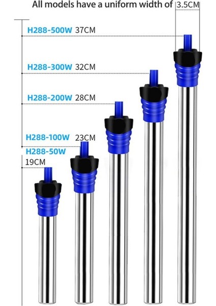 Ab Fiş Tarzı 300W Akvaryum Termostat Isıtıcı Paslanmaz Çelik Ayarlanabilir Sıcaklık Isı Su Balık Tankı Daldırma Termostat Isıtma Çubuğu (Yurt Dışından)