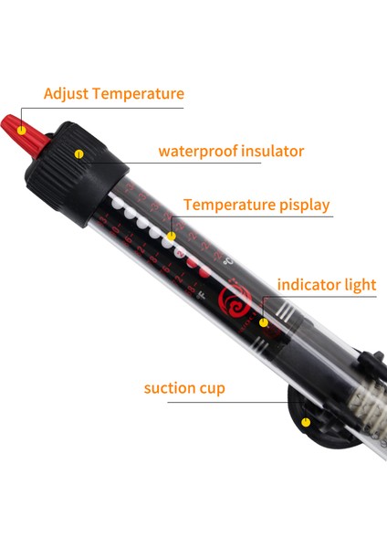 50W Tarzı Ab Fişi Akvaryum Isıtma Çubuğu Ayarlanabilir Su Isıtma Çubuğu Daldırılabilir Sabit Sıcaklık Kontrolü (Yurt Dışından) modelleri