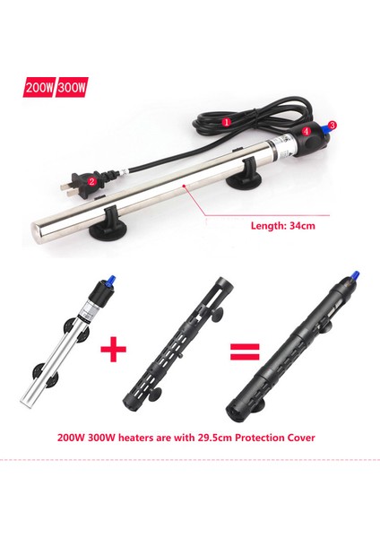 Resim Stilini Gösterdiği Gibi 25W Paslanmaz Çelik Ayarlanabilir Otomatik Akvaryum Balık Tankı Su Sıcaklık Termostat Isıtıcı (Yurt Dışından) indirimleri
