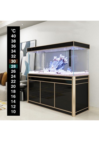 Resim Stili Gösterdiği Gibi Akvaryum Termometre Çift Ölçekli Balık Tankı Sıvı Sıcaklık Test Cihazı Sticker Fahrenheit Dijital LCD Ekran Yapışkan Şerit (Yurt Dışından) fiyatları