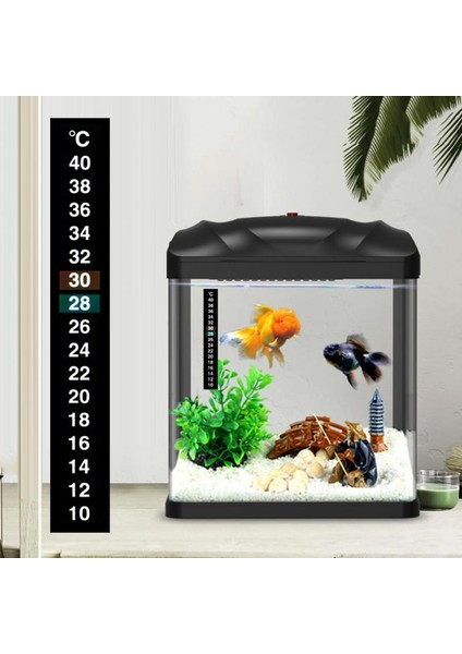 Resim Stili Gösterdiği Gibi Akvaryum Termometre Çift Ölçekli Balık Tankı Sıvı Sıcaklık Test Cihazı Sticker Fahrenheit Dijital LCD Ekran Yapışkan Şerit (Yurt Dışından) fırsatları