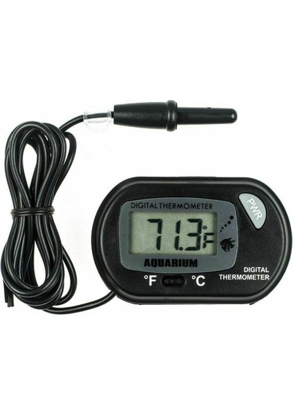 Siyah Stil LCD Dijital Ekran Akvaryum Termometresi Balık Tankı Su Sıcaklık Metre Akvaryum Sıcaklık Dedektörü Vantuz ile (Yurt Dışından)
