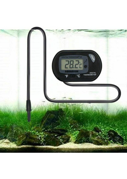 Siyah Stil LCD Dijital Ekran Akvaryum Termometresi Balık Tankı Su Sıcaklık Metre Akvaryum Sıcaklık Dedektörü Vantuz ile (Yurt Dışından) fiyatları
