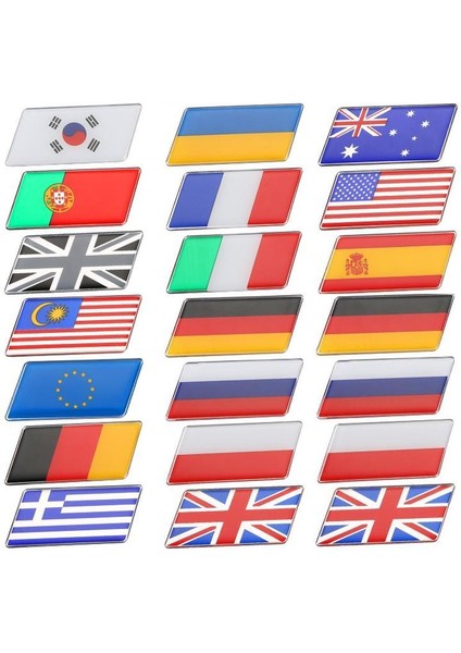 Esp Isveç Yunanistan Portekiz Rusya Ingiltere Abd Italya Fransa Almanya Ispanya Ulusal Bayrak Amblemi Araç Stickerları Otomobil Kapıları Pencereler Bagajlar Için (Yurt Dışından)