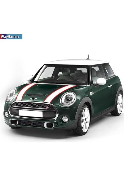 Gri ve Kırmızı Mını Cooper R55 R56 R57 R58 R59 R60 R50 R52 R53 F54 F55 F56 F60 Için Araba Kaput Etiketi Motor Kapağı Ralli Çizgisi Sticker (Yurt Dışından)