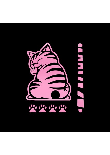 Pembe Yaratıcı Araba Sticker Ön Cam Arka 3D Kedi Kuyruğu Pencereli Silecek Çıkartma Sticker Komik Dekorasyon Aksesuarları (Yurt Dışından)