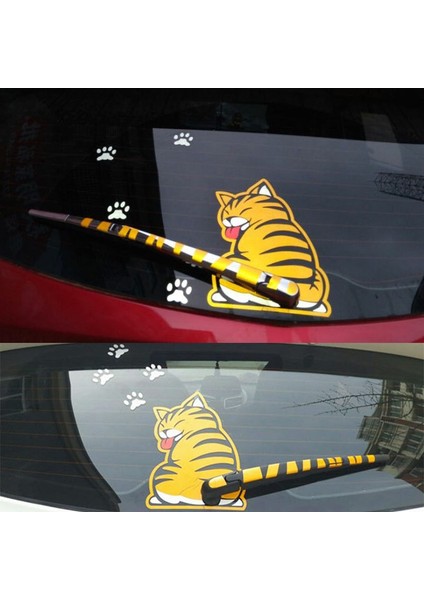 Pembe Yaratıcı Araba Sticker Ön Cam Arka 3D Kedi Kuyruğu Pencereli Silecek Çıkartma Sticker Komik Dekorasyon Aksesuarları (Yurt Dışından) fiyatları