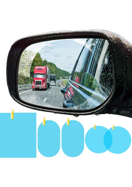 2 Adet 150MMX100MM Araba Yan Ayna Sticker Yağmur Geçirmez Su Geçirmez Anti-Sis Film Yuvarlak Kare Evrensel Motosiklet Ayna Parlamayı Önleyici Film (Yurt Dışından) fiyatları