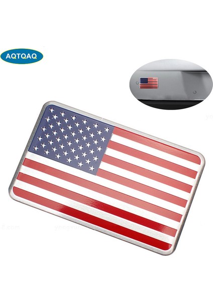 Metal Amerikan Abd Bayrak Araba Sticker Logo Amblemi Aracı Kaplama Sticker - (Yurt Dışından)