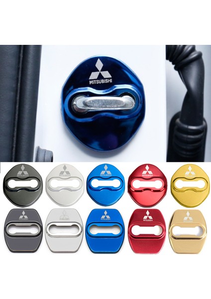 A-Mavi M Mitsubishi Outlander Pajero Sport Eclipse Cross Asx Lancer-Ex Phev Ev Sticker Aksesuarları Için Araba Kapı Kilidi Kapağı Amblem Kılıfı (Yurt Dışından) fiyatları
