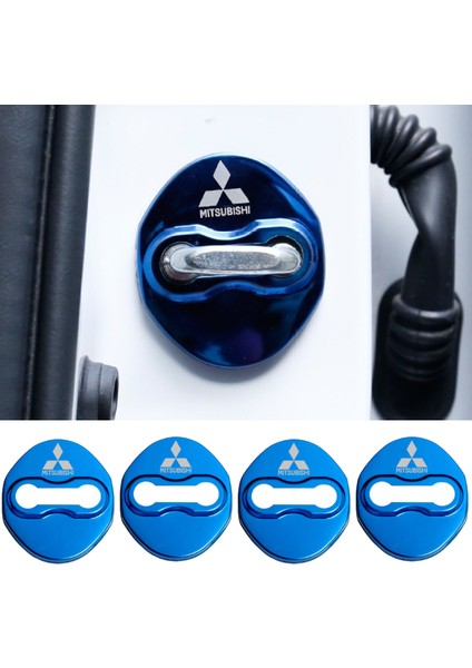 A-Mavi M Mitsubishi Outlander Pajero Sport Eclipse Cross Asx Lancer-Ex Phev Ev Sticker Aksesuarları Için Araba Kapı Kilidi Kapağı Amblem Kılıfı (Yurt Dışından) modelleri