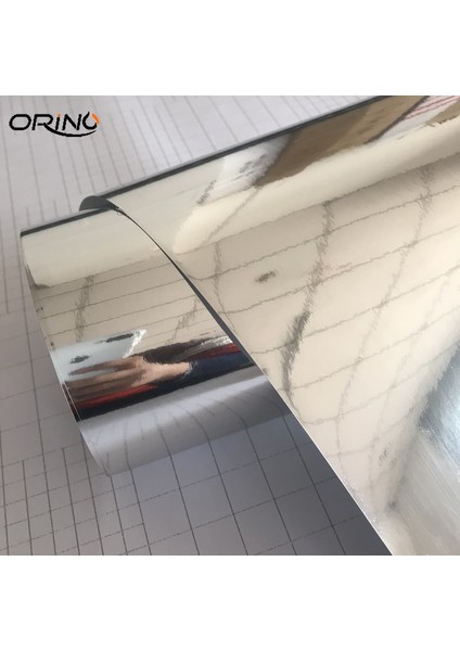 20CM x 152CM Gümüş Ayna Krom Elektrokaplama Vinil Araba Kaplama Folyo Sticker Oto Motosiklet Dekorasyon Membranı Stick Orıno Wraps (Yurt Dışından) modelleri