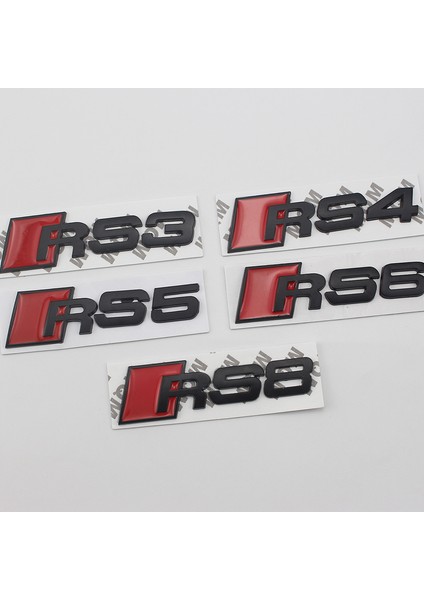 Rs6 Stili Için Kırmızı Siyah Audi Rs3 Rs4 Rs5 Rs6 Rs7 Rs8 A4L A6L A3 A5 Aar Bagaj Sticker Araba Sticker Etiketi (Yurt Dışından)