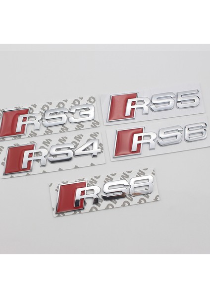 Rs6 Stili Için Kırmızı Siyah Audi Rs3 Rs4 Rs5 Rs6 Rs7 Rs8 A4L A6L A3 A5 Aar Bagaj Sticker Araba Sticker Etiketi (Yurt Dışından)