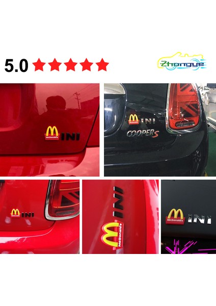 Siyah Mat Bmw Mını One Cooper S R55 R56 R60 R61 F54 F55 F56 F57 F60 Için Araba Kişilik Süsleme Sticker Logo Modifikasyon Aksesuarları (Yurt Dışından) indirimleri