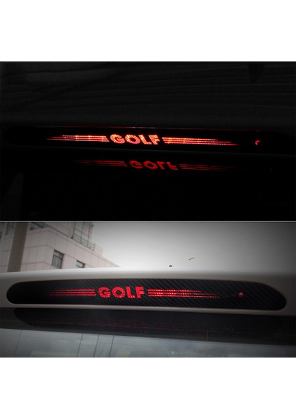 Yarış Için Vw Volkswagen Golf T5 T7 Mk6 Mk7 Polo Aksesuarı Için Karbon Fiber Chmsl Yüksek Yükseltilmiş Fren Işık Sticker Dekoratif Kapağı (Yurt Dışından)