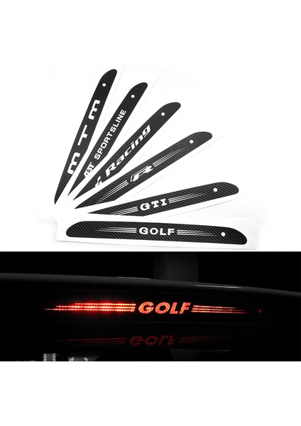 Yarış Için Vw Volkswagen Golf T5 T7 Mk6 Mk7 Polo Aksesuarı Için Karbon Fiber Chmsl Yüksek Yükseltilmiş Fren Işık Sticker Dekoratif Kapağı (Yurt Dışından)