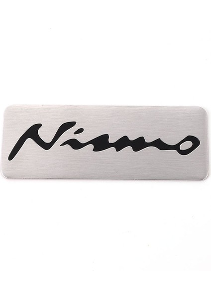 Gümüş Nismo Nissan Nismo Logo Almera Tiida Sunny Qashqaı March Lıvına Teana Skyline Juke X-Traı Not Için Araba Sticker Araç Rozeti Etiketi (Yurt Dışından)