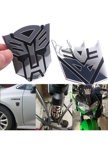B Araba Tasarımı Alüminyum 3D Araba Stickerı Cool Autobot Logosu Transformers Rozeti Amblem Kuyruk Etiketi Motosiklet Bisiklet Araba Dekorasyonu (Yurt Dışından) fırsatları