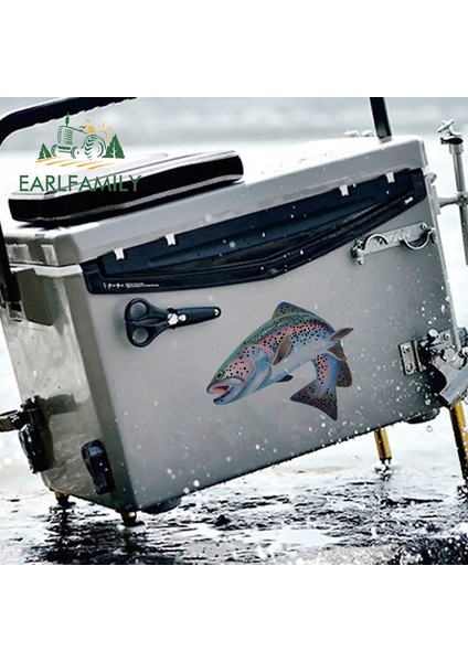 YT-139588-13CM Earlfamıly 13CM Gökkuşağı Alabalık Balığı Renkli Araba Sticker Çizilmeye Dayanıklı Araba Çıkartmaları Su Geçirmez Buzdolabı Araba Süslemesi Jdm Suv Için (Yurt Dışından) modelleri