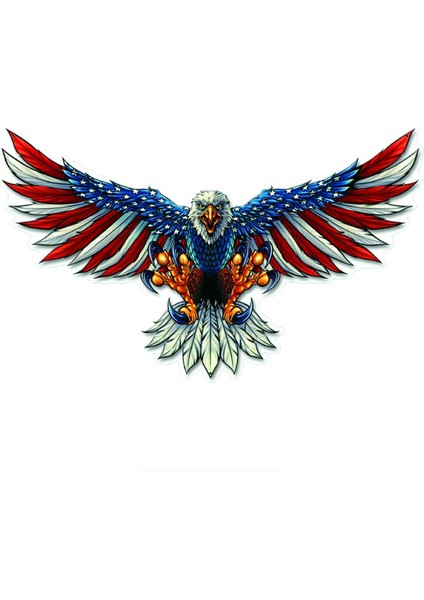 Amerikan Bayraklı Kel Kartal Araba Sticker Araçlar Motosikletler Aksesuarlar Pvc Etiketler Bmw Vw Audi Octavia Gti 15*9cm (Yurt Dışından)