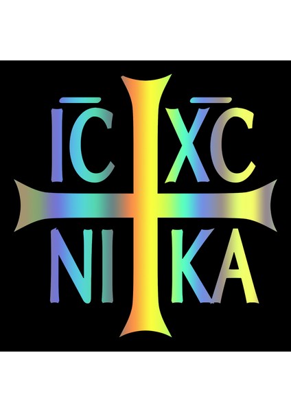 6x6 cm Çeşitli Boyutlarda Renkli Ortodoks Hristiyanlık Ic Xc Ni Ka Araba Sticker Vinil Çıkartma Suya Dayanıklı Çıkartmalar Kamyon Tampon Üzerinde (Yurt Dışından)