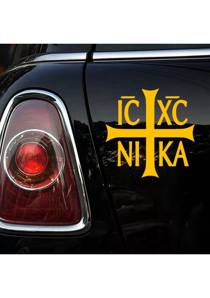 6x6 cm Çeşitli Boyutlarda Renkli Ortodoks Hristiyanlık Ic Xc Ni Ka Araba Sticker Vinil Çıkartma Suya Dayanıklı Çıkartmalar Kamyon Tampon Üzerinde (Yurt Dışından)