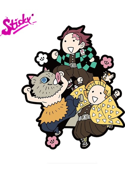 20 Santimetre Yapışkan Demon Slayer Sevimli Komik Anime Araba Sticker Çıkartma Su Geçirmez Motosiklet Off-Road Laptop Pencere Duvar Bagaj Gitar Vinil (Yurt Dışından) fırsatları