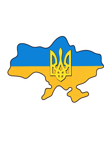 Ukrayna Bayrağı Trident Araba Sticker Harita Çıkartması Ukrayna Araba Aksesuarları (Yurt Dışından)