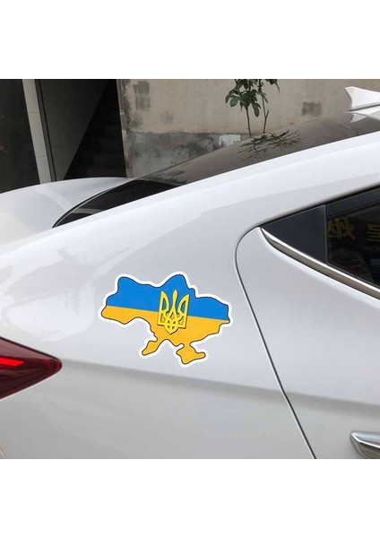 Ukrayna Bayrağı Trident Araba Sticker Harita Çıkartması Ukrayna Araba Aksesuarları (Yurt Dışından) modelleri