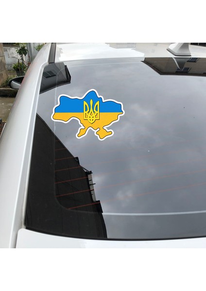 Ukrayna Bayrağı Trident Araba Sticker Harita Çıkartması Ukrayna Araba Aksesuarları (Yurt Dışından) fırsatları