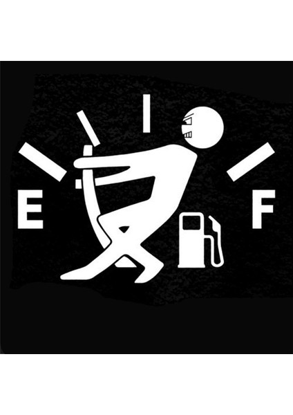 Beyaz 1 Adet Komik Araba Sticker Yakıt Tankı Gösterge Yansıtıcı Araba Sticker Çıkartma Otomobil Motosiklet Aksesuarı Çıkartma (Yurt Dışından)