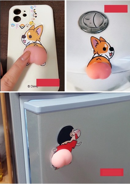 2 Adet Araba Kapısı Komik Sevimli Anti-Çarpışma Kauçuk Şerit Karikatür Kapı Yan Ayna Araba Sticker Hafif Araba Kapı Anti-Çizik (Yurt Dışından)