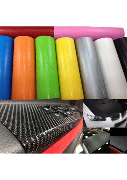 127X20CM 127 cm x cm 3D Karbon Fiber Vinil Araba Kaplama Rulo Film Araba Sticker Motosiklet Etiketleri Araba Stil Iç Aksesuarları (Yurt Dışından) fiyatları