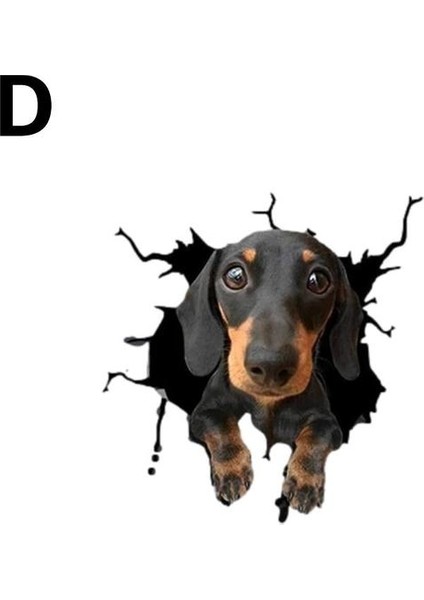 D 3D Komik Mops Köpek Pvc Araç Sticker Pencere Çıkartması Su Geçirmez Sevimli Evcil Hayvan Yavru Araç Ev Dekorasyon Sticker Araba Aksesuarı (Yurt Dışından)