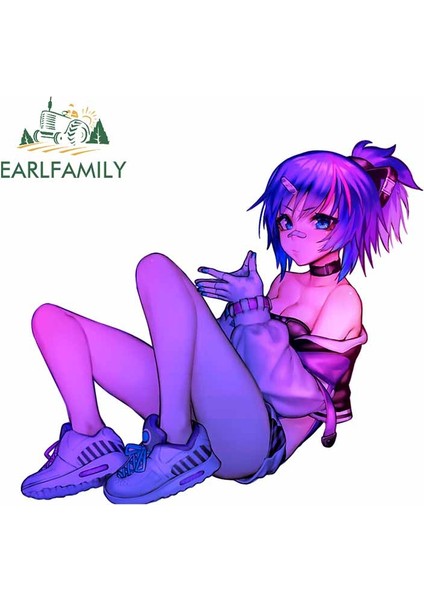 YT-145527-13CM Earlfamıly 13 cm Neon Kız Araba Tampon Sticker Pencere Otomobil Sticker Hava Koşullandırıcı Su Geçirmez Anime Kamyonet Jdm Rv Için (Yurt Dışından) fiyatları
