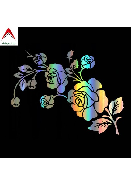 Lazer Aliauto Yaratıcı Araba Sticker 3D Güzel Gül Çiçeği Otomobil & Motosiklet Dekoratif Moda Vinil Etiket, 17CM*13CM (Yurt Dışından) fiyatları