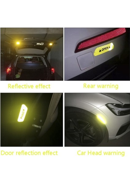 Beyaz Araba Kapısı Açık Yansıtıcı Etiket Güvenlik Uyarı Evrensel Işaret Araç Dışı Aydınlatmalı Uzun Mesafe Uyarı Sticker (Yurt Dışından) fırsatları