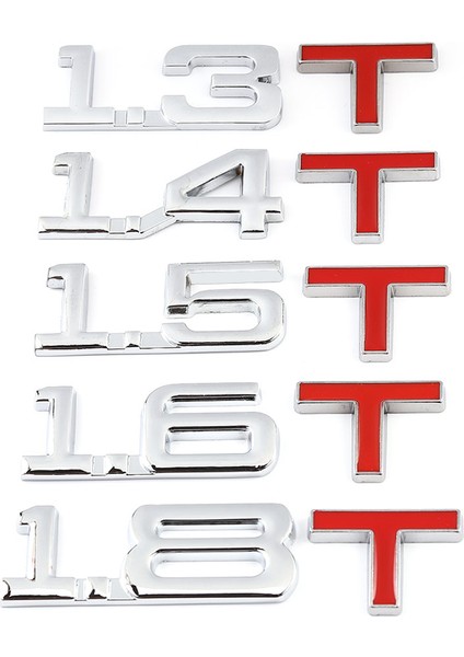 1.6t Etiket Bmw Mercedes Ford Audi Toyota Honda Için Araba 3D Metal Logo Sticker Amblem Rozet Etiketler Otomobil Kuyruk Sticker (Yurt Dışından) modelleri