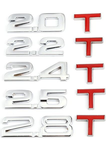 1.6t Etiket Bmw Mercedes Ford Audi Toyota Honda Için Araba 3D Metal Logo Sticker Amblem Rozet Etiketler Otomobil Kuyruk Sticker (Yurt Dışından) fırsatları