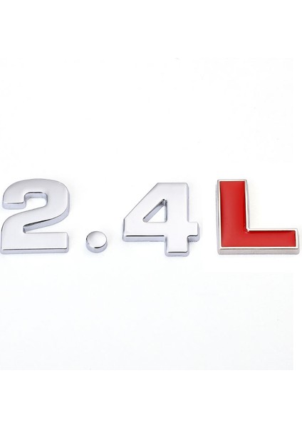 2.4l Metal 3D L Oto Araba Rozeti Sticker Arka Bagaj ve Çıkartma Audi A3 A4 A5 A6 A7 Bmw Honda Için (Yurt Dışından)