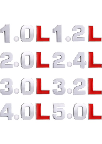 2.4l Metal 3D L Oto Araba Rozeti Sticker Arka Bagaj ve Çıkartma Audi A3 A4 A5 A6 A7 Bmw Honda Için (Yurt Dışından)
