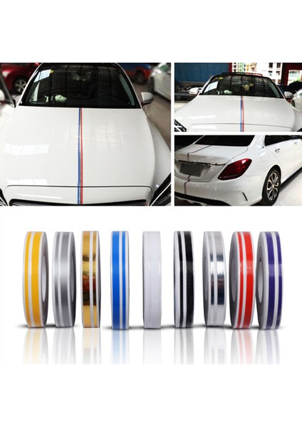 Beyaz 1 Rulo Düz Renk Araç Gövde Dekalı Vinil Sticker Şerit Çift Çizgi Bant Araba Dekor Otomatik Aksesuarları (Yurt Dışından) fiyatları
