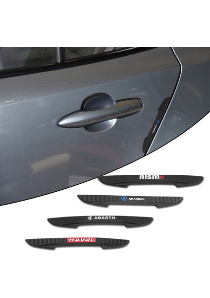Hiçbir Logo Stili Için Siyah Yeni Siyah Kauçuk Anti-Çarpışma Araba Kapı Stickerları Honda Civic Fit City Cry Accord CB500 CB650R Araba Aksesuarları Için (Yurt Dışından)