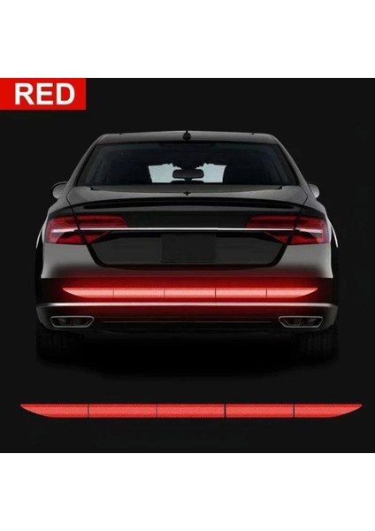 Yansıtıcı Kırmızı Araba Bagaj Yansıtıcı Sticker Uyarı Güvenlik Bantı Araç Gövde Yansıtıcı Etiketler Gece Uyarı Markası Oto Süsleme (Yurt Dışından)