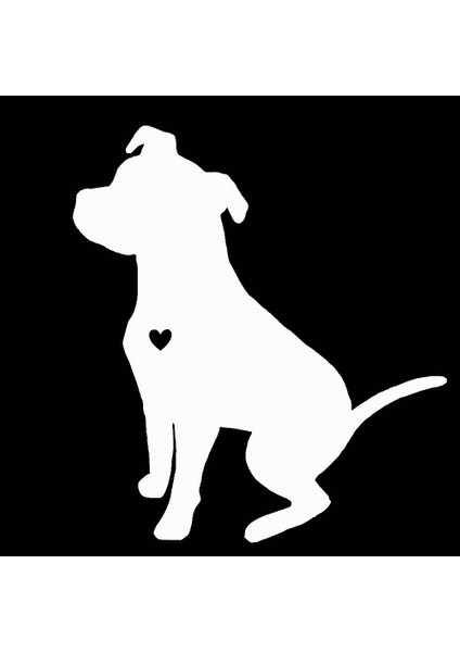 Beyaz 10.15 Tl Sevimli Pitbull Köpek Yansıtıcı Araba Araç Gövde Pencere Çıkartmaları Sticker Su Geçirmez Dekorasyon (Yurt Dışından)