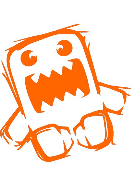 Portakal 13CMX12CM Domo Kun Japonca Drift Komik Araba Sticker Vinil Çıkartmalar Siyahgümüş Pencere Tampon Dizüstü Için (Yurt Dışından)