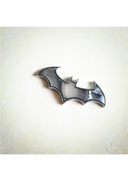 Gümüş Rengi Araba 3D Metal Yarasa Araba Stickerları Metal Kişilikli Yarasa Araba Standart Modifiye Araba Stickerları Kuyruk Standart Kapağı Standart Yan Işaretleri (Yurt Dışından)