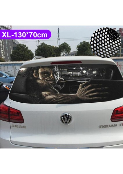 B-01 Araba H Sticker Arka Cam Sticker Pvc Vinil Kaplama Filmi 3D Şeffaf Cam Sticker (Yurt Dışından)